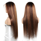 Straight Highlight 13X4 Transparent Lace Wig